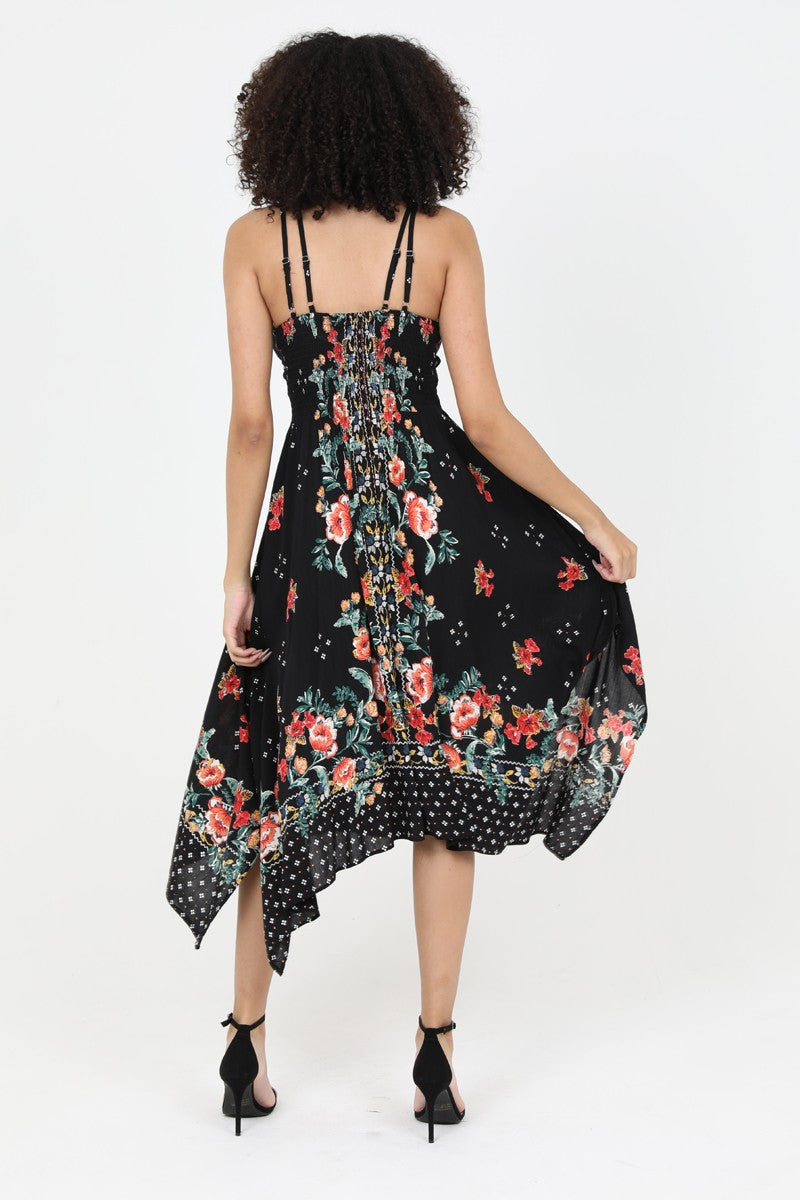 MIDI DRESS WITH LACE WAIST