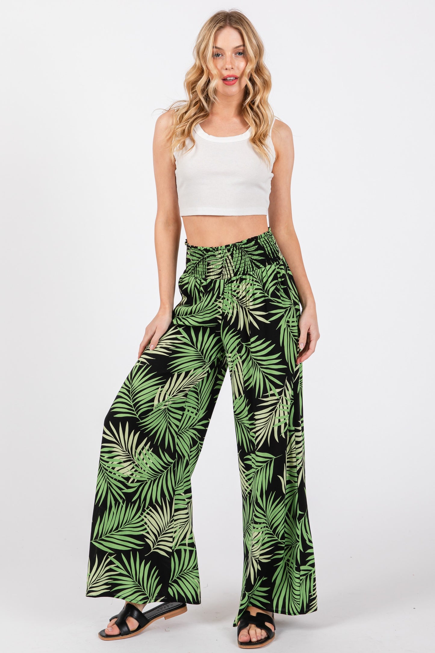 Print Wide Leg Pants