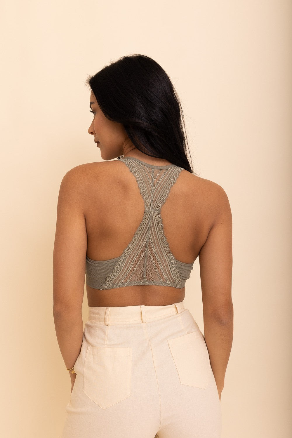 Front Lace Racerback Bralette