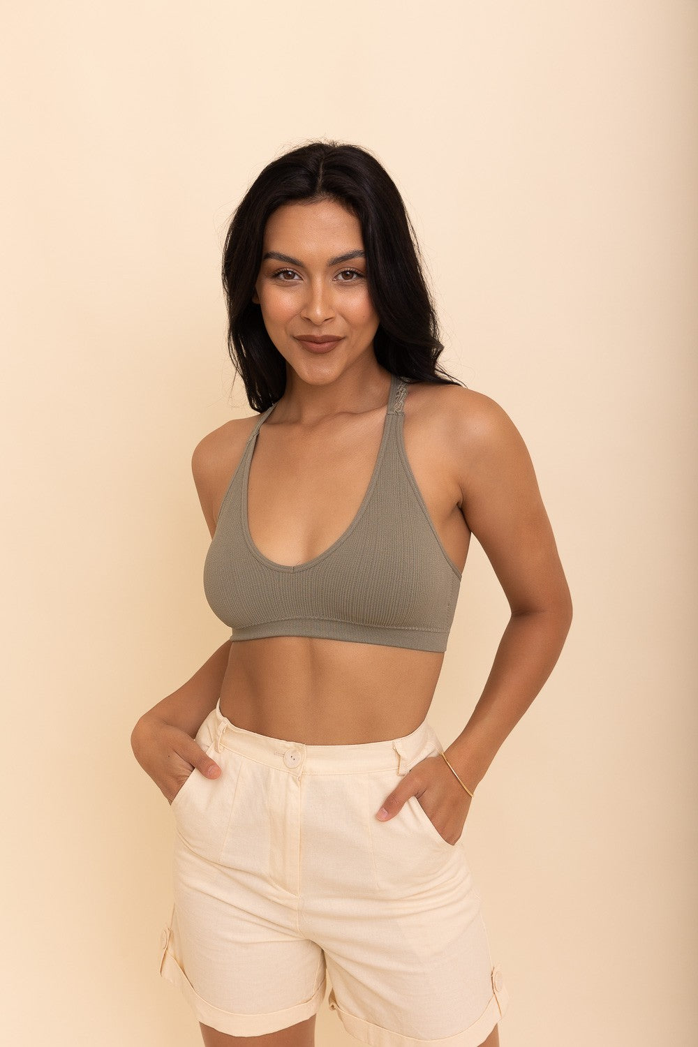 Front Lace Racerback Bralette