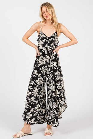 Woven Printed Slouch Jumpsuit