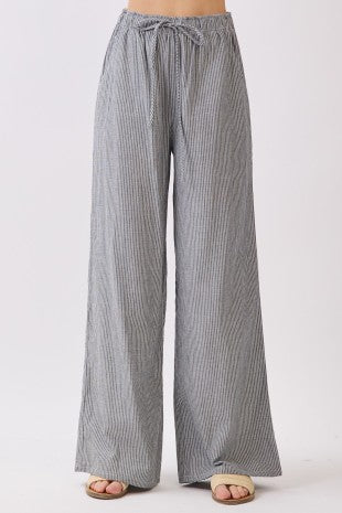 Stripe Draw String Pants