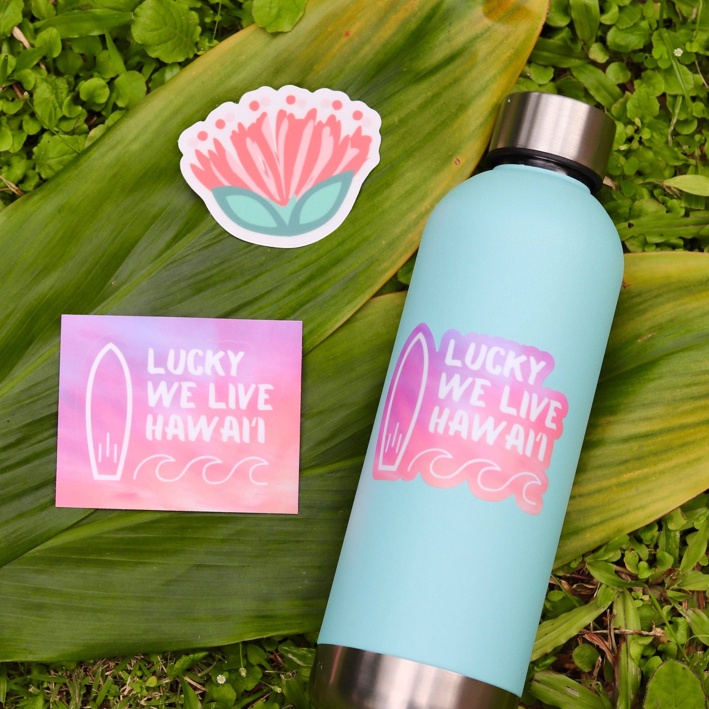 Lucky We Live Hawaiʻi Sticker