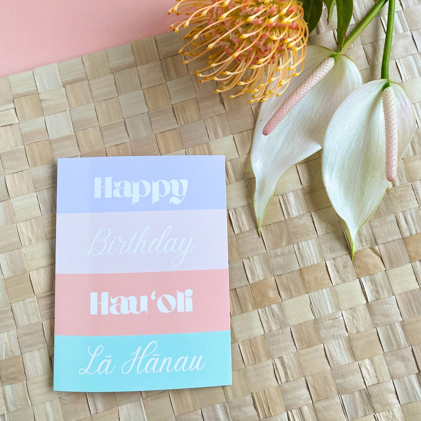 Hawaiian & English HBD Card