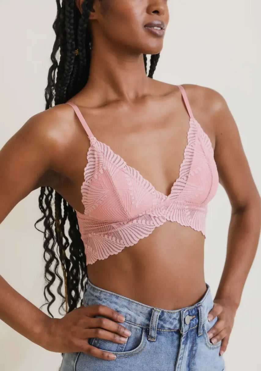 Butterfly Scallop Lace Bralette