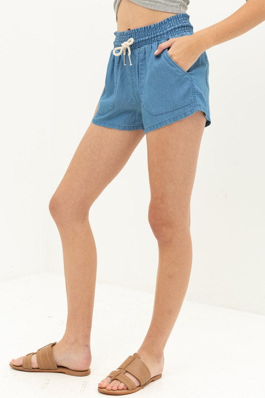 Mid Rise Tencel Short