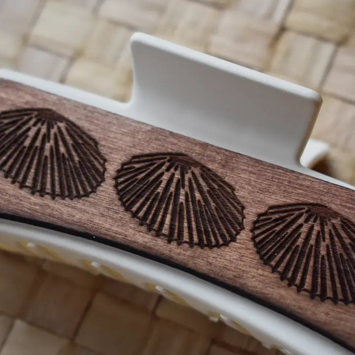 Wood Engraved Hair Clip