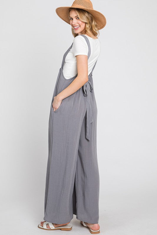 Washed Suspender Style Jumpsuit