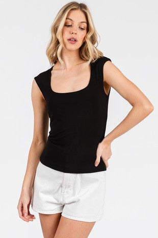 Square Neck Sleeveless Top