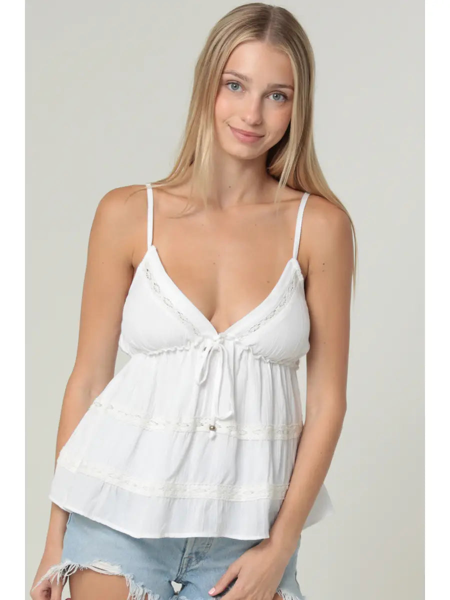 Lace Trim Cami Tank Top
