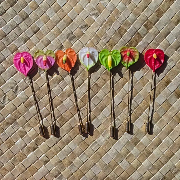 Anthurium Trucker Hat Pin- 3"