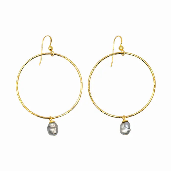 Tahitian Keshi Hoops