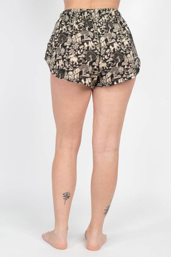 Elephant Print Lounge Shorts