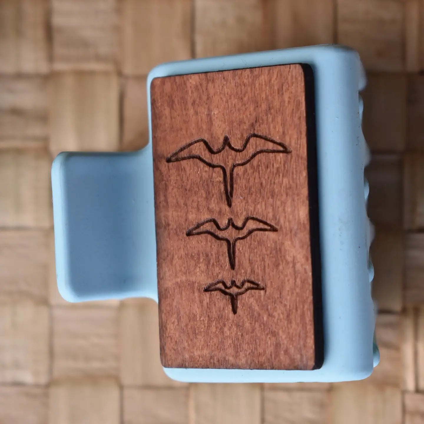 Wood Engraved Hair Clip
