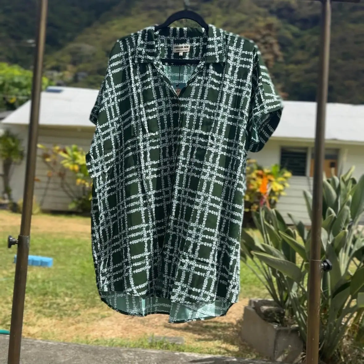 Women's Oversized Shirt in Pikake Palaka