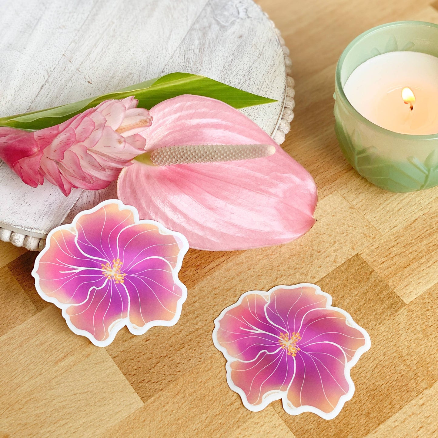 Sunset Hibiscus - Sticker