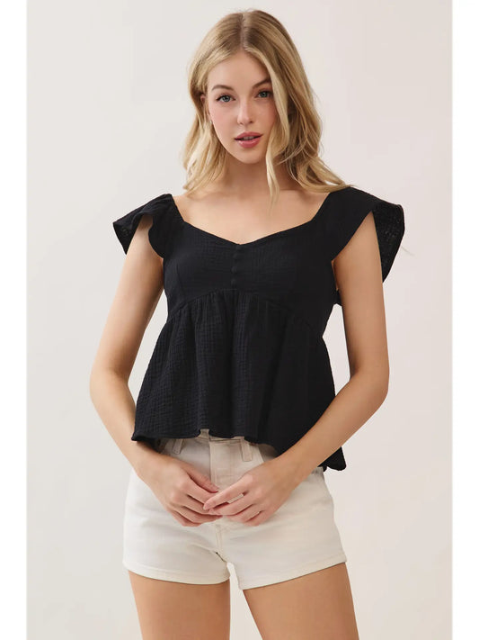 Ruffled Babydoll Top