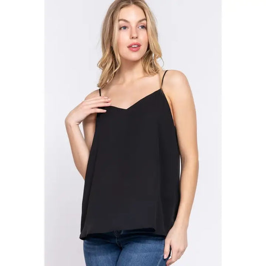 Back Cross Strap Cami Top