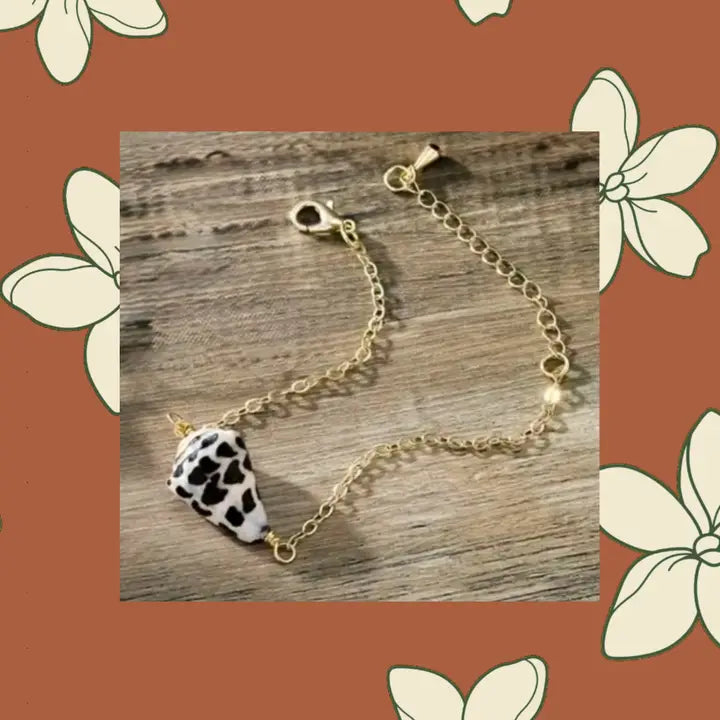Hebrew Cone Gold Bracelet