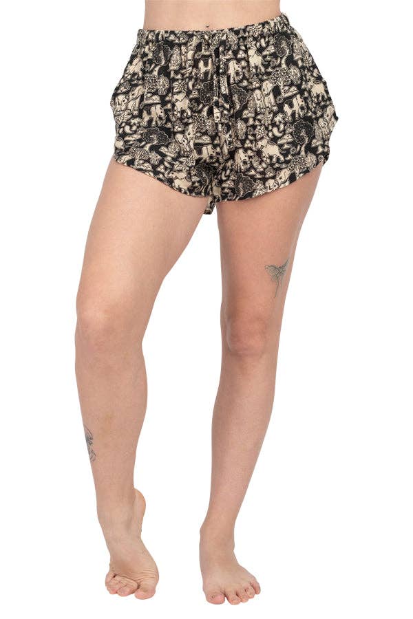 Elephant Print Lounge Shorts