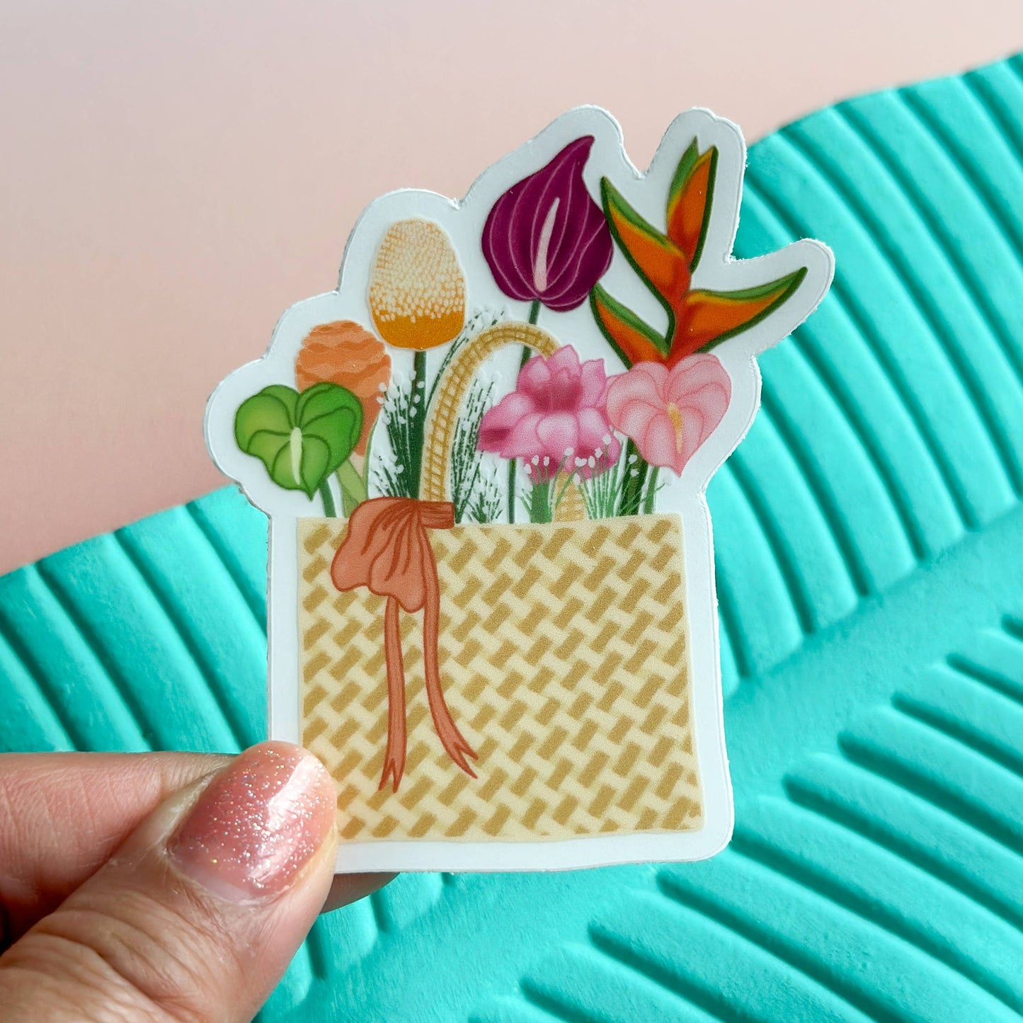 Lauhala Flower - Clear Sticker