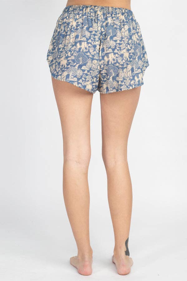 Elephant Print Lounge Shorts