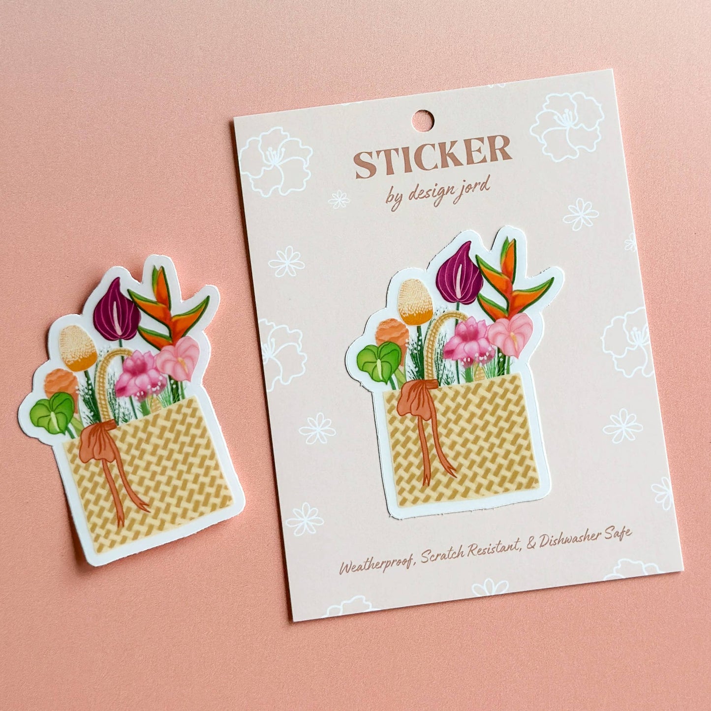 Lauhala Flower - Clear Sticker